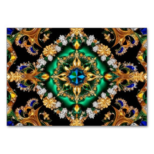 Cartão especial de mesa com cores brasileiras