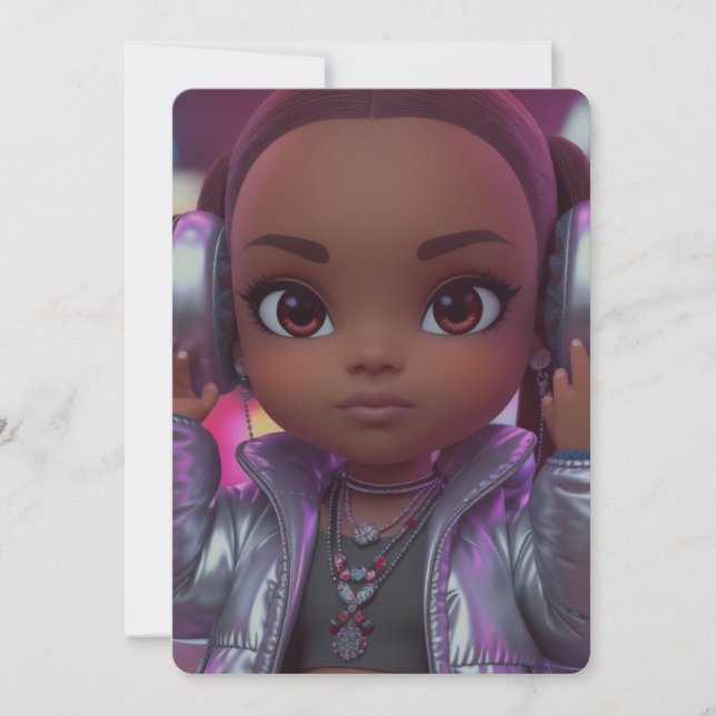 Cartão especial para amantes de música pré-adolesc (Frente)