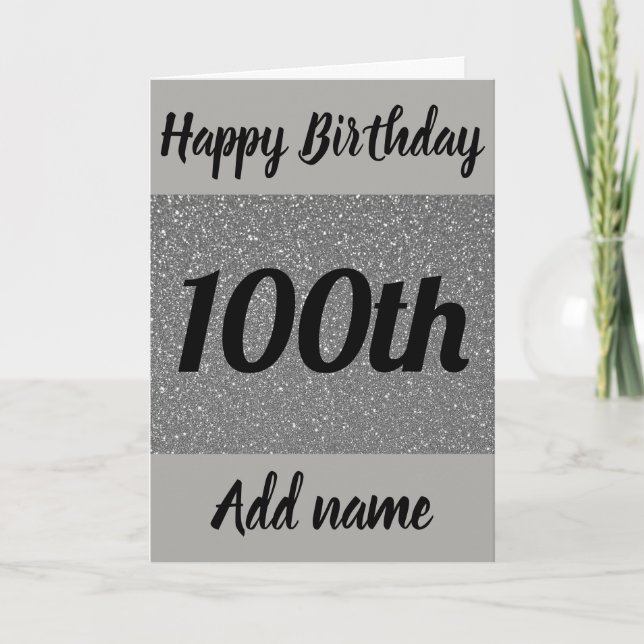 Cartão especial personalizado de 100º aniversário (Frente)