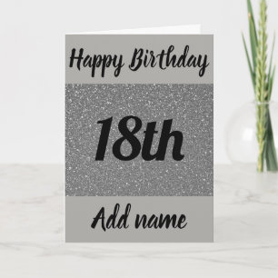 Cartão especial personalizado de 18.o aniversári