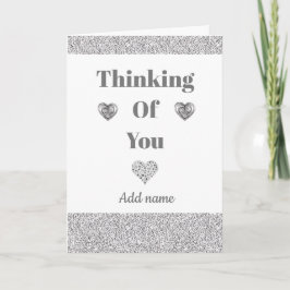 Cartão especial personalizado de pensamento