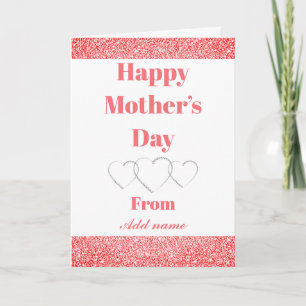 Cartão especial personalizado para o Dia das Mãe