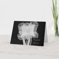 Cartão especial preto e branco do pedido do