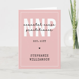 Cartão Especialista em Enfermeiro Neonatal NNP Personaliz