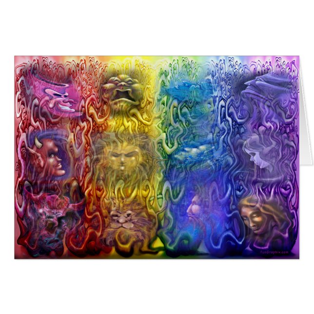 Cartão Espectro Intertecido de Emoção (Frente Horizontal)