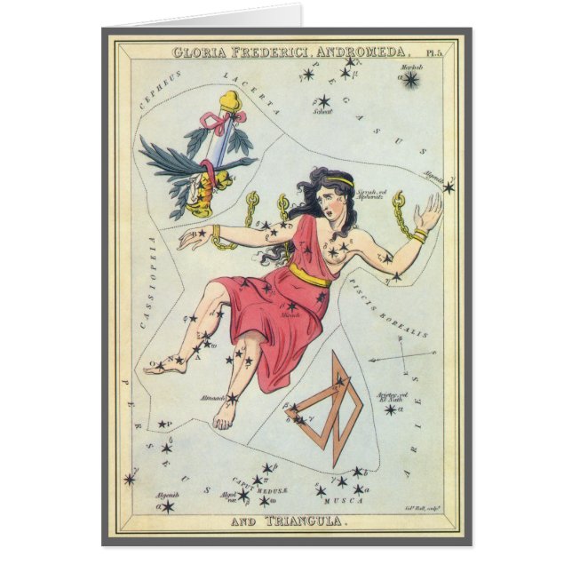 Cartão Espelho da Urânia, Mapa Celestial da Astronomia Vi (Frente)