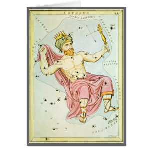 Cartão Espelho de Urânia, Mapa Celeste de Astronomia Anti