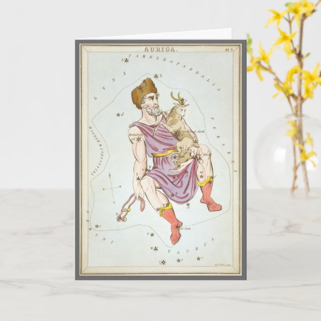 Cartão Espelho de Urânia, Mapa Celeste de Astronomia Anti (Flor Amarela)