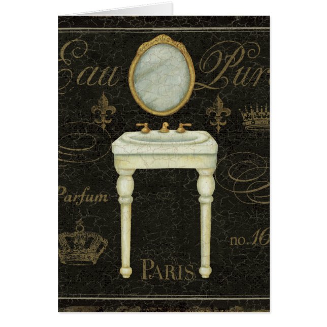 Cartão Espelho e dissipador do vintage (Frente)