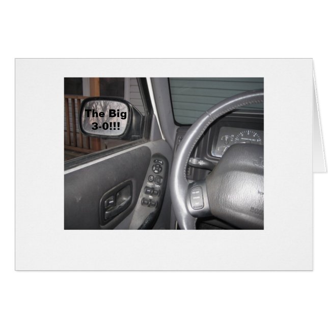 Cartão Espelho retrovisor (30) (Frente Horizontal)