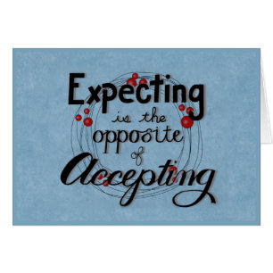 Cartão Espera contra a aceitação