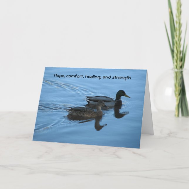 Cartão Esperança, conforto, cura e força (Frente)