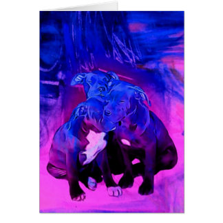 Cartão Esperança da fé & caridade, cães abusados do