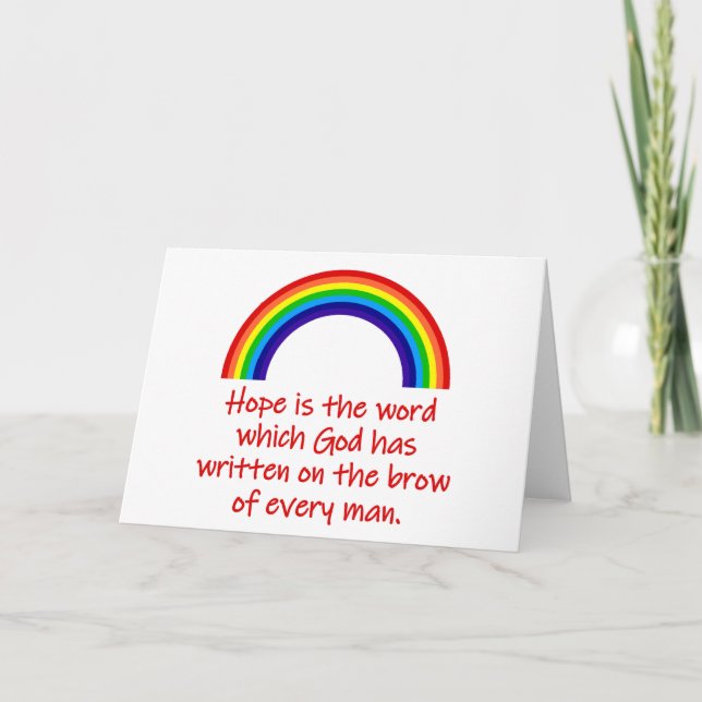 Cartão Esperança é a palavra (Frente)