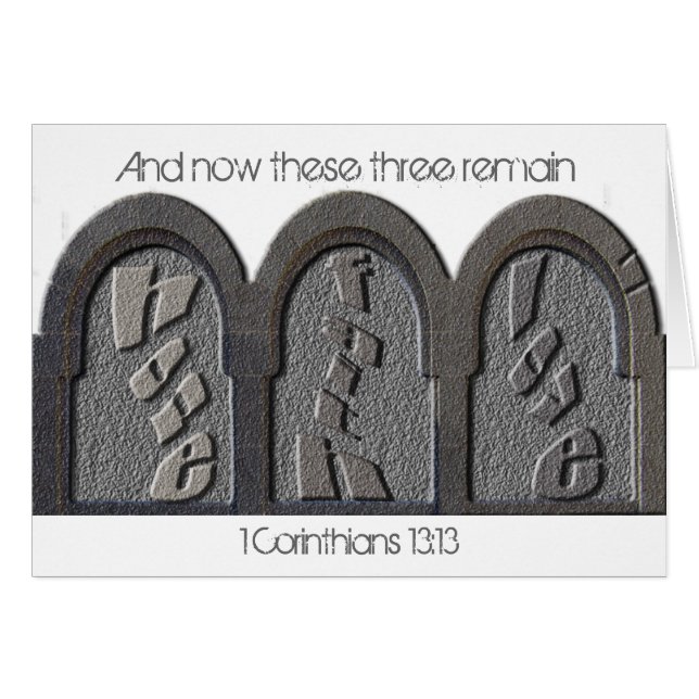 Cartão Esperança e amor da fé (Frente horizontal)