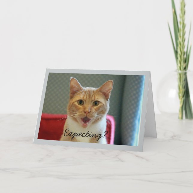 Cartão Esperando um bebê (Frente)