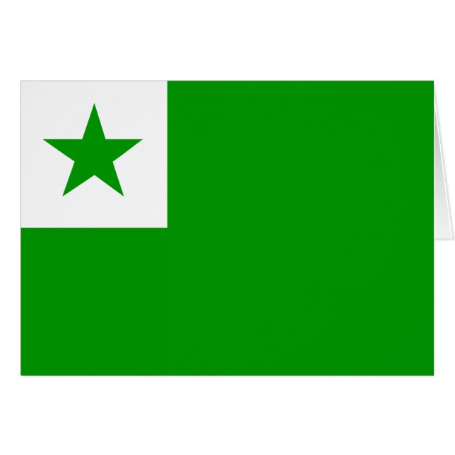Cartão Esperanto - bandeira de Esperantist (Frente Horizontal)