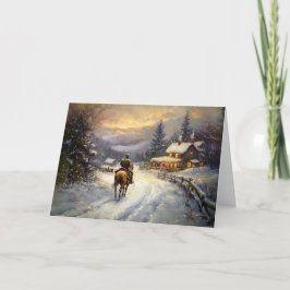 Cartão Espero estar em casa no Natal