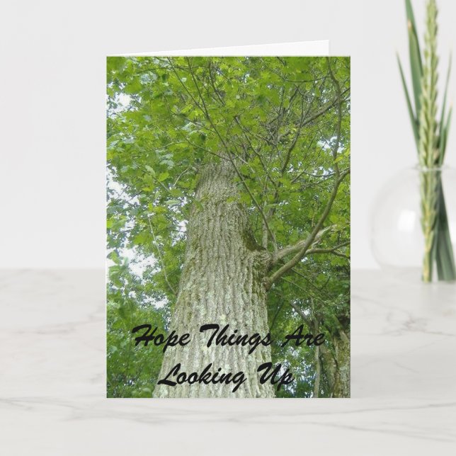 Cartão Espero Que As Coisas Estejam Olhando Para Cima (Frente)