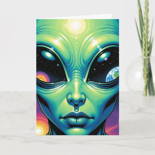 Cartão Espero que seu aniversário seja de outro mundo   A