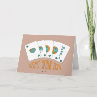 Cartão Espero que seu dia empilha para ser um aniversário