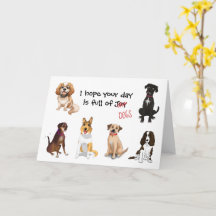 Espero que seu dia esteja cheio de cachorros, aniv