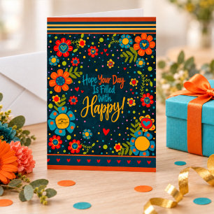 Cartão Espero que seu dia seja repleto de um Feliz Aniver