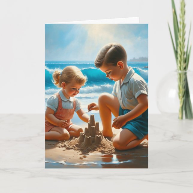 Cartão Espero que você esteja tendo um bom verão (Frente)