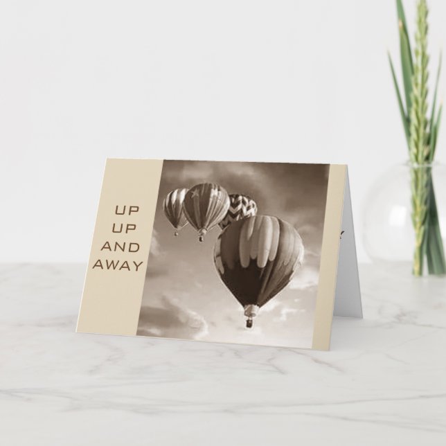 CARTÃO ESPERO QUE VOCÊ *LÁ* NOS SEUS BALÕES DE AR QUENTE  (Frente)