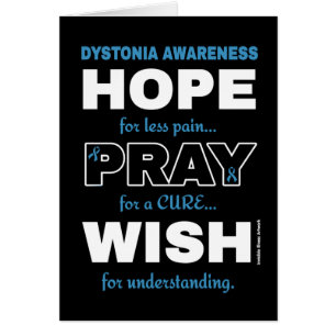 Cartão Espero Rezar Desejo... distonia