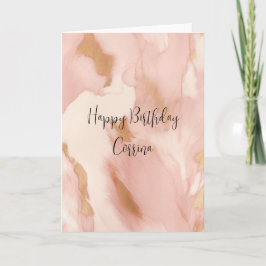 Cartão Espessura-rosa-branca-Dourada