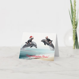 Cartão Esphynx e Dolphin de Natal