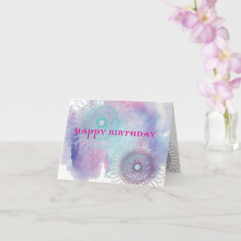 Cartão Espirais de aniversário