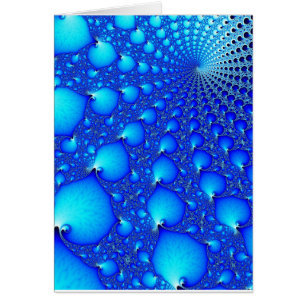 Cartão Espiral azul da ostra