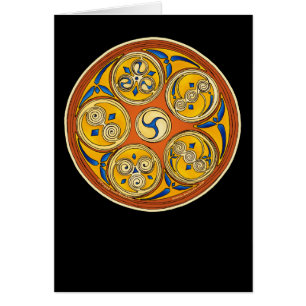 Cartão espiral celta, design de Lughnasadh