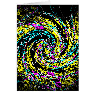 Cartão Espiral Cristalizada Colorida de Confetti