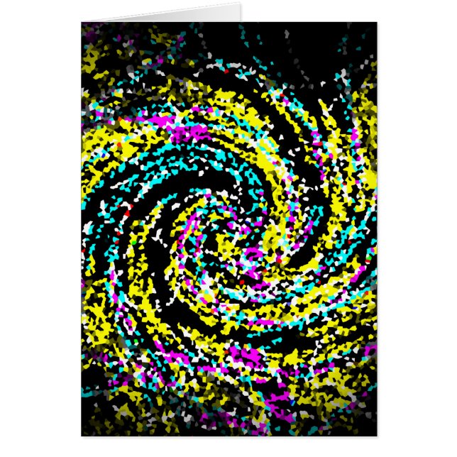 Cartão Espiral Cristalizada Colorida de Confetti (Frente)