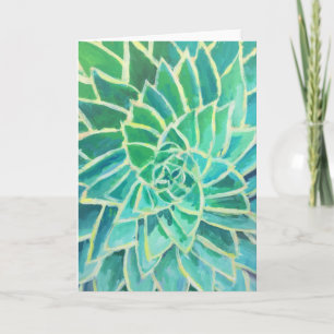 Cartão espiral da pintura do aloés