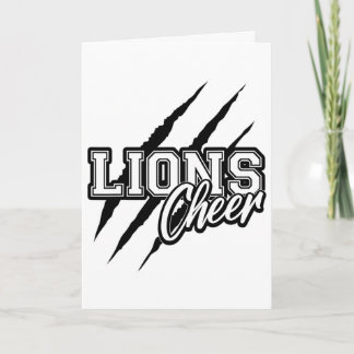 Cartão Espírito de Equipe de Liderança de Leões Cheer Ck 
