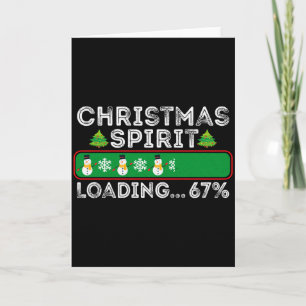 Cartão Espírito de Natal Carregando 67 Seis Sete Meme Eng