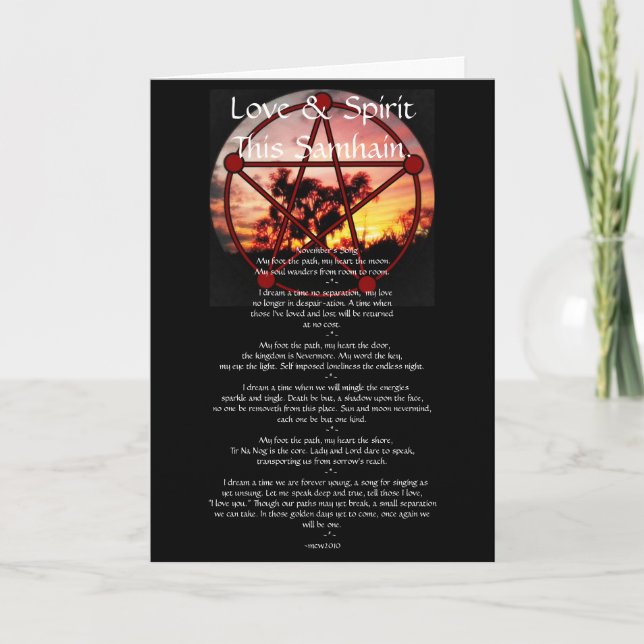 Cartão Espírito de Samhain (Frente)