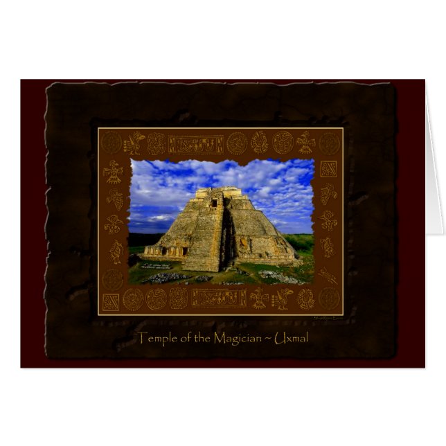 Cartão Espírito do México e Peru, Design Maias Incas (Frente Horizontal)