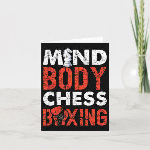Cartão Espírito do Pionato de Boxing do Chess da Mente
