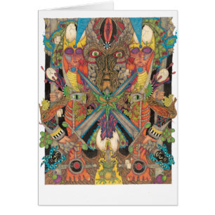 Cartão Espírito do Shaman - caminhada Allower da terra