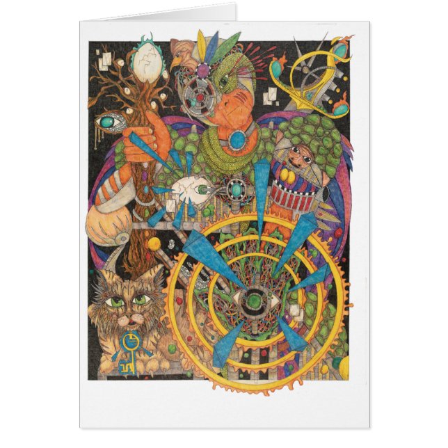 Cartão Espírito do Shaman - coragem destro (Frente)