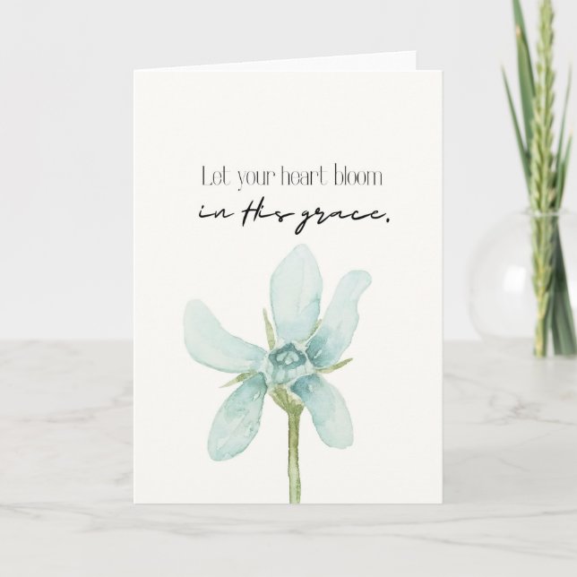 Cartão Espiritual Floral Em Sua Graça (Frente)