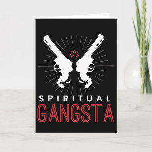 Cartão Espiritualidade Nova Era Gângster de Yoga Iluminad