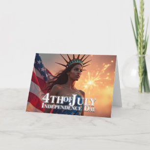 Cartão Esplêndido Design de 4 de Julho - Fogos de Artifíc