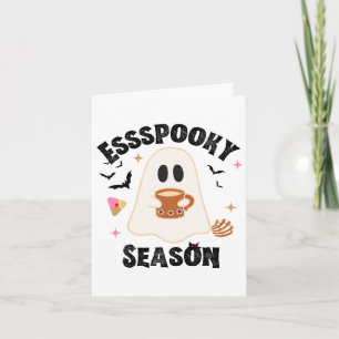 Cartão Espooky Season Funny Ghost Groovy Retro Halloween