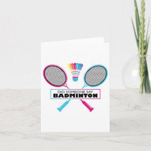 Cartão Esporte de Badminton Hobby Shuttle Retro
